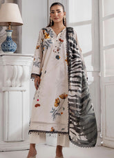 Sunshine Bloom By Alzohaib Printed Cotton Silk 3 Piece Unstitched Suit AZ25SSBW D-CSE-07